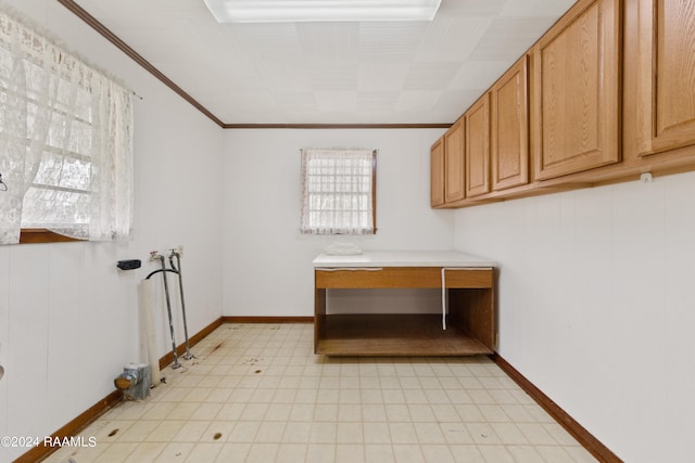 interior space featuring light tile floors