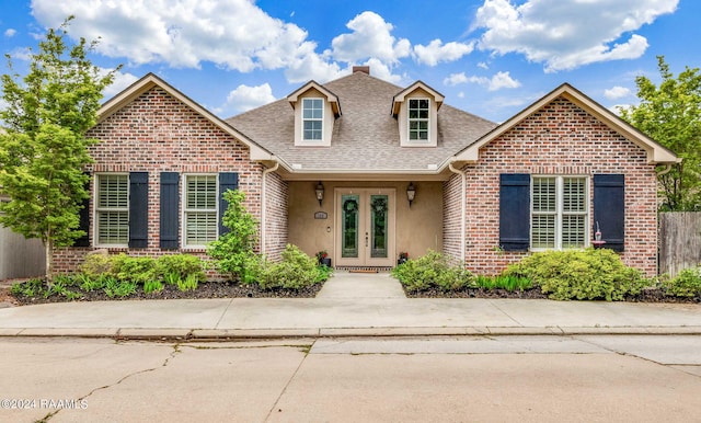 view of property with french doors