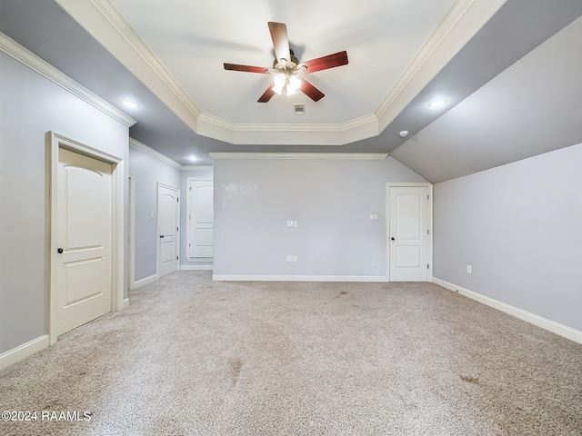 additional living space featuring ceiling fan and carpet flooring