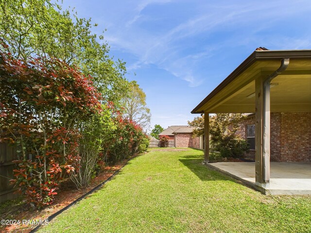 view of yard featuring a patio