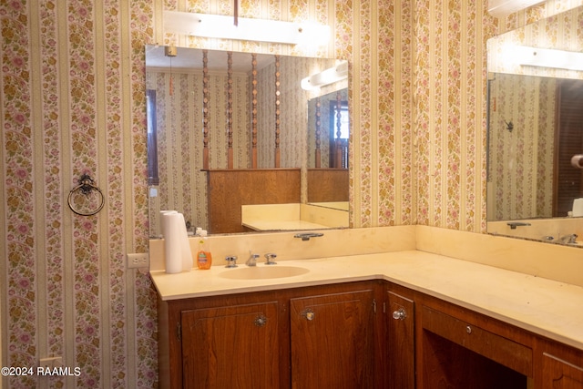 bathroom with large vanity