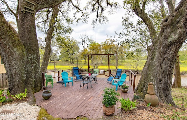 view of wooden deck