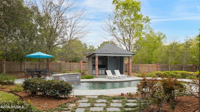 view of pool featuring a patio