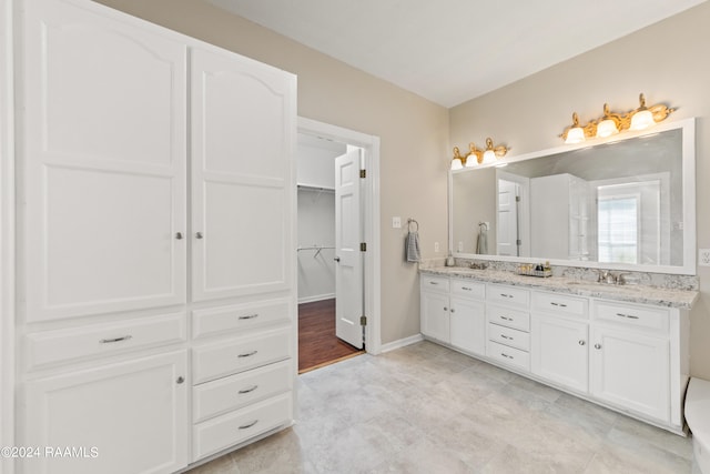 bathroom featuring vanity