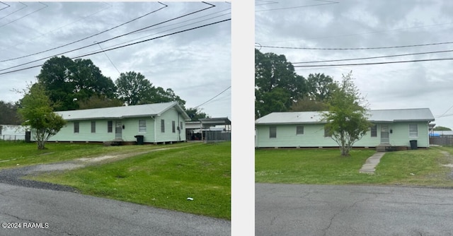 ranch-style house with a front yard