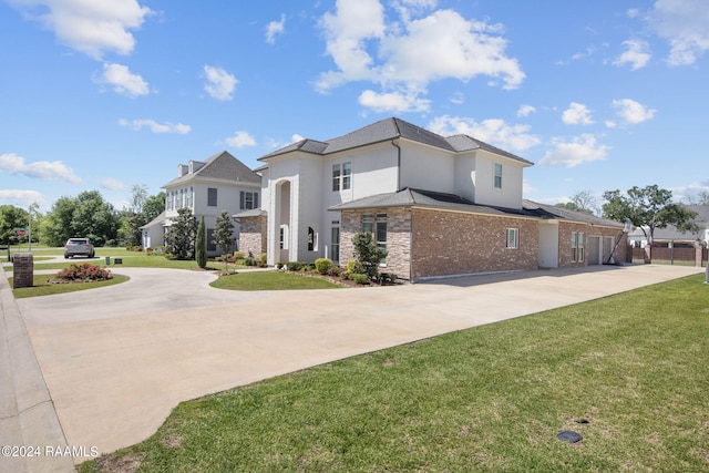 view of front of house with a front yard