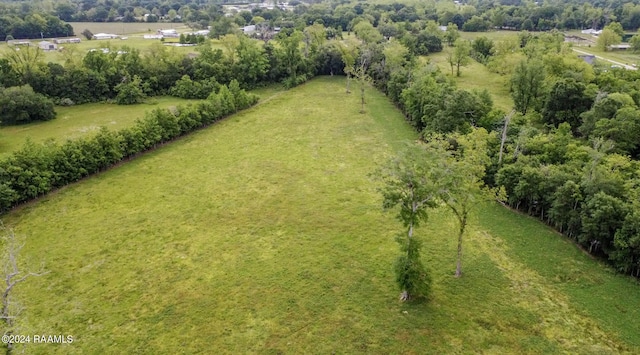 bird's eye view featuring a rural view