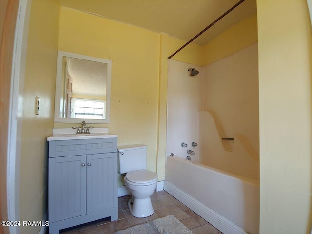 full bathroom featuring vanity, toilet, and shower / washtub combination