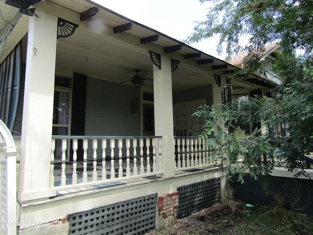 exterior space with a porch