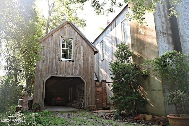 exterior space with an outdoor structure