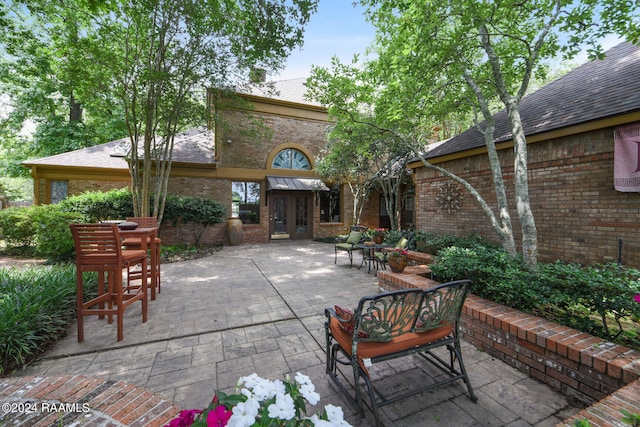 view of patio with french doors