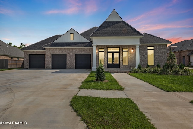 view of front of house featuring a garage