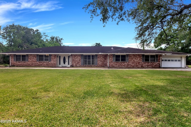 617 Cemetery Rd, Saint Martinville, LA 70582 - single story home with an attached garage, a front yard, and brick siding