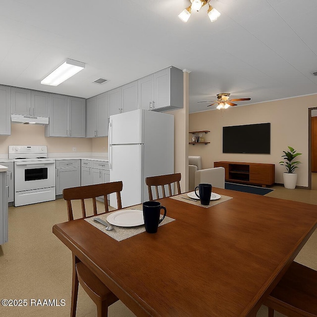 617 Cemetery Rd, Saint Martinville, LA 70582 - dining room featuring ceiling fan