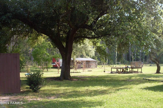 view of nearby features with a lawn