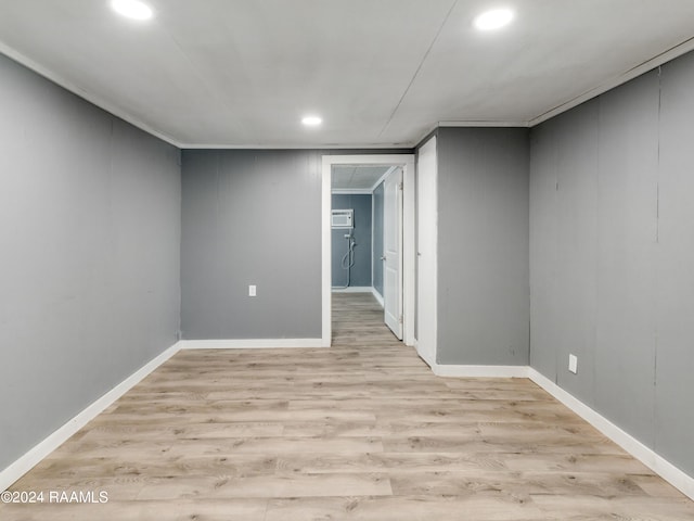 interior space with light hardwood / wood-style flooring