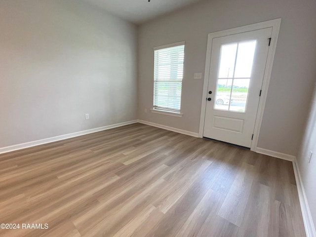 entryway featuring light hardwood / wood-style flooring