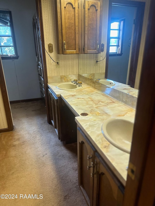 bathroom with vanity