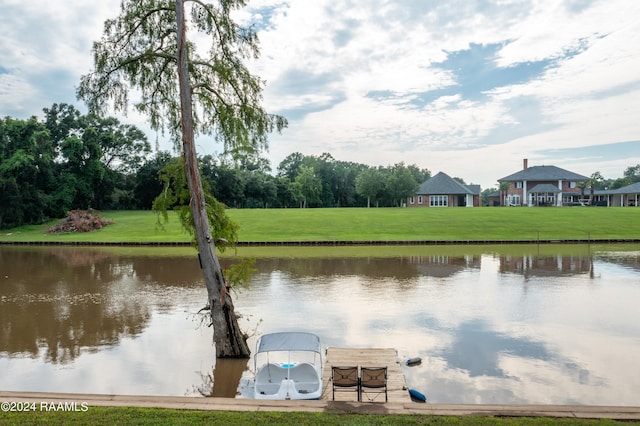 view of water feature featuring a boat dock