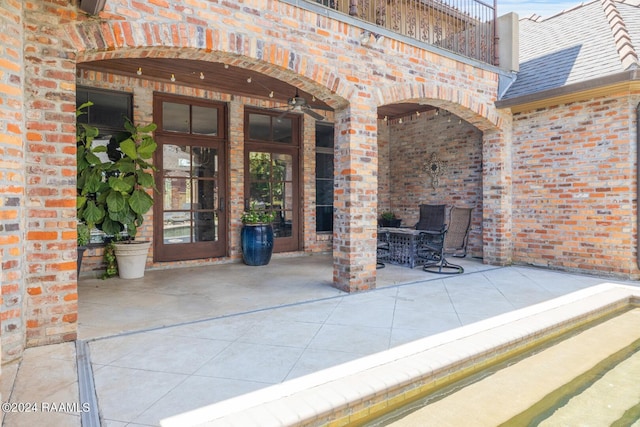 view of patio / terrace featuring a balcony