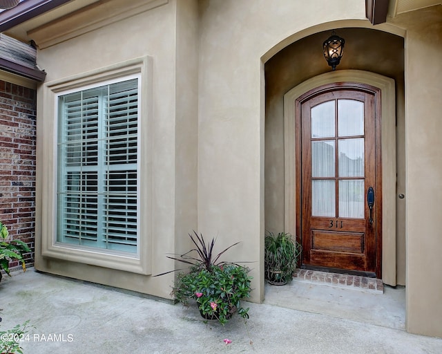 view of doorway to property