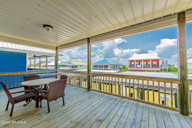 view of wooden terrace