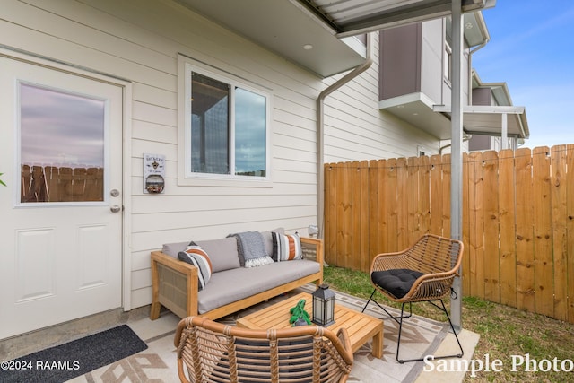 view of patio / terrace with an outdoor hangout area