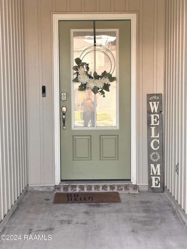 view of doorway to property