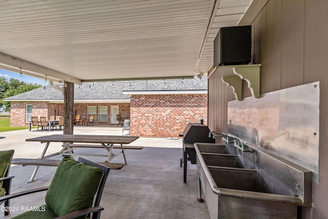 view of patio / terrace featuring grilling area