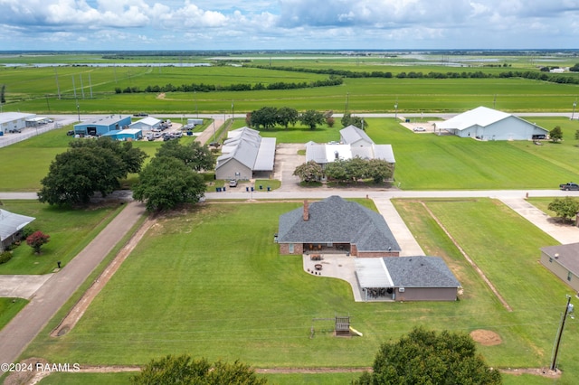 bird's eye view with a rural view