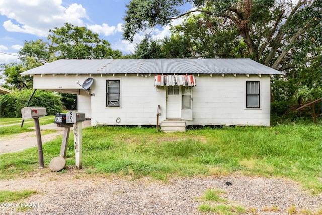 view of single story home