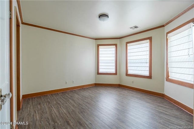 319 Goodwin St, Welsh, LA 70591 - empty room featuring crown molding and wood finished floors