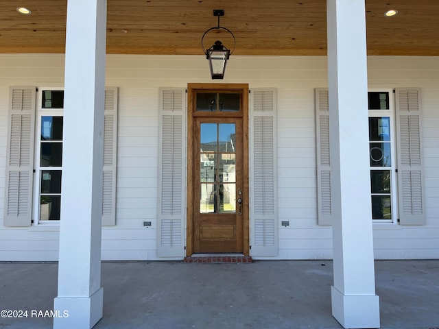 view of doorway to property