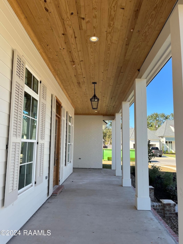 view of patio with covered porch