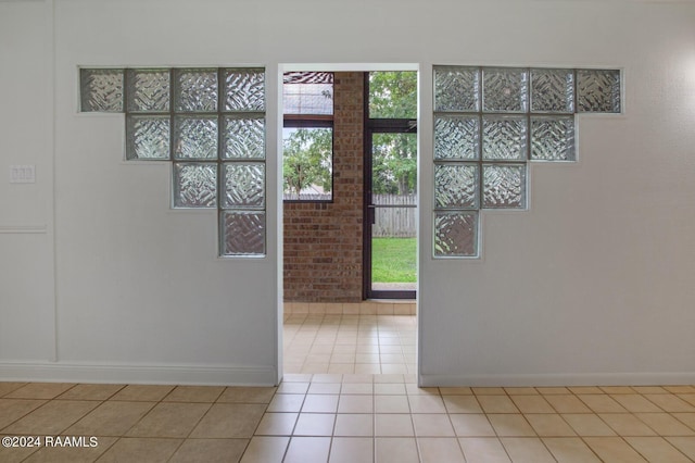 view of tiled foyer