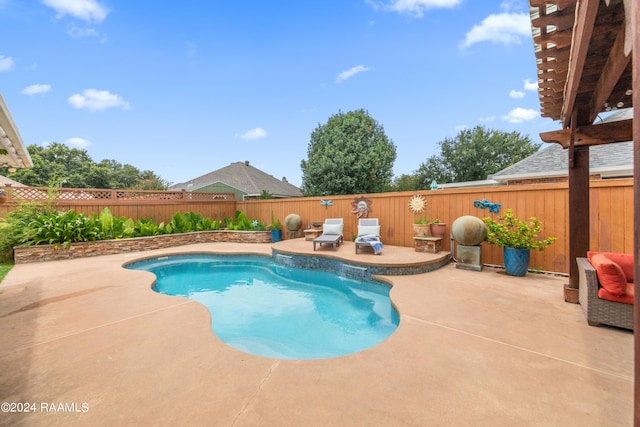 view of pool with a patio