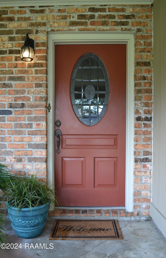 view of doorway to property