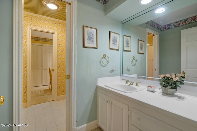 bathroom featuring vanity