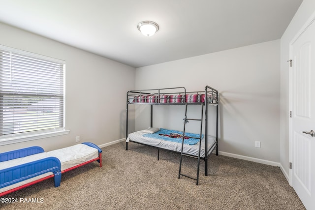 bedroom with carpet floors