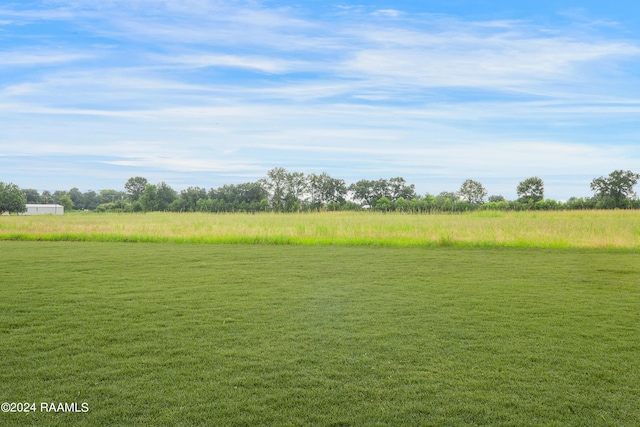 view of yard featuring a rural view