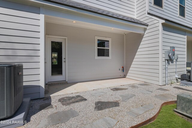 view of patio / terrace featuring central AC unit