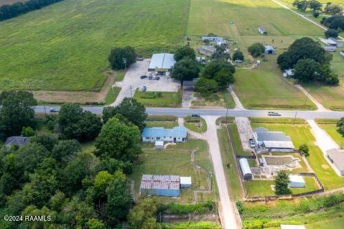 aerial view with a rural view