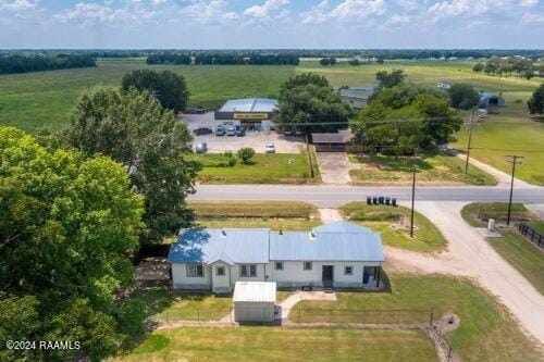 bird's eye view with a rural view