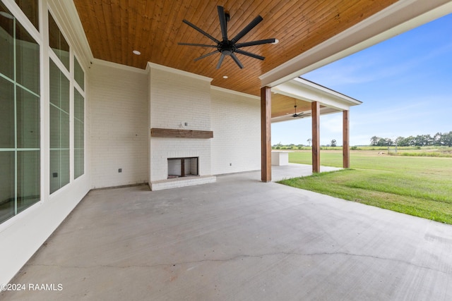 view of patio / terrace with ceiling fan