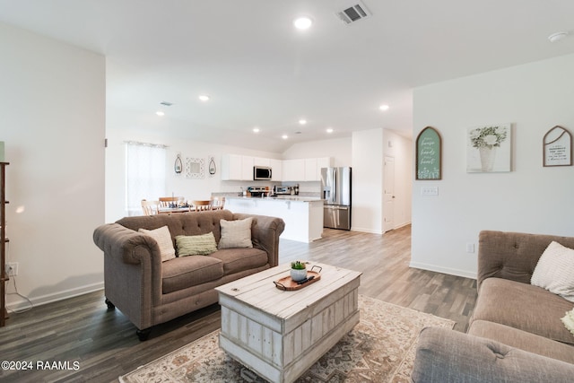 living room featuring hardwood / wood-style floors