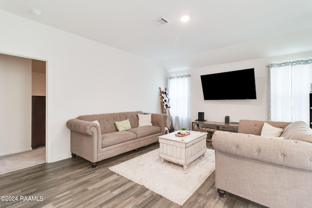 living room featuring hardwood / wood-style floors