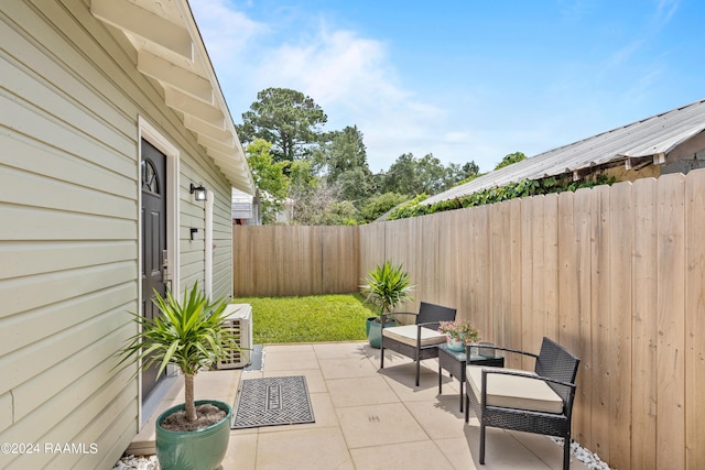 view of patio / terrace with a fenced backyard