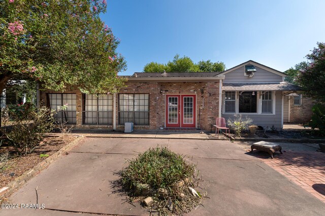 view of front of house featuring french doors