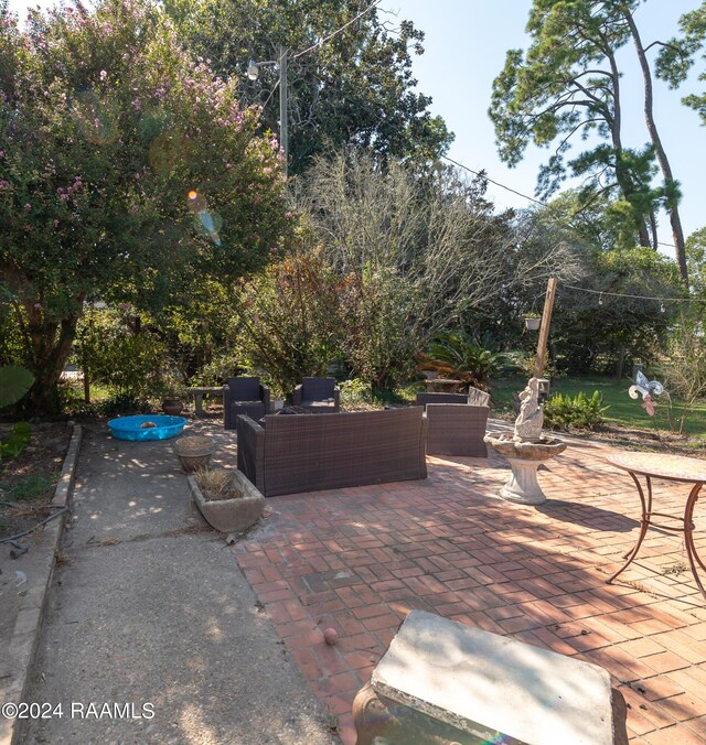 view of patio / terrace with an outdoor living space