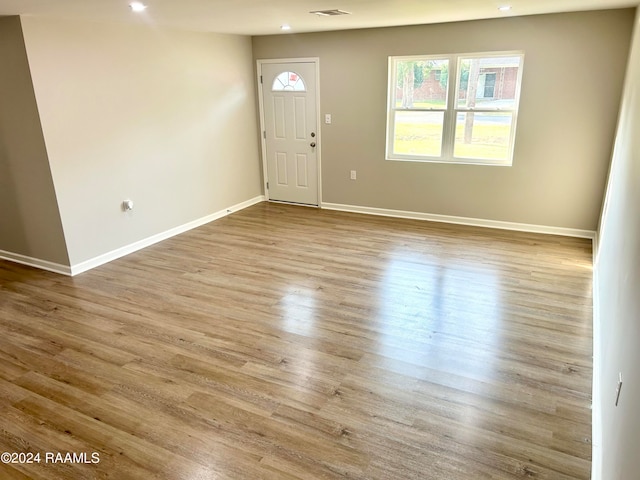 entrance foyer featuring light wood-type flooring